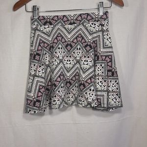 ☆VS PINK High Waisted Aztec Colorful Skater Skirt☆